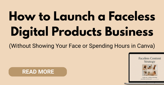Editable Canva templates for faceless digital business