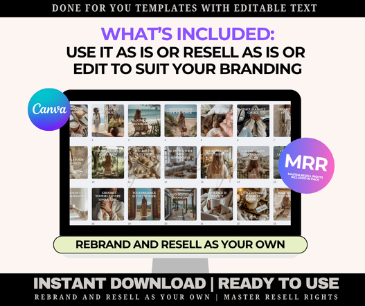 Aesthetic Neutral Quote & Stock Photo Bundle