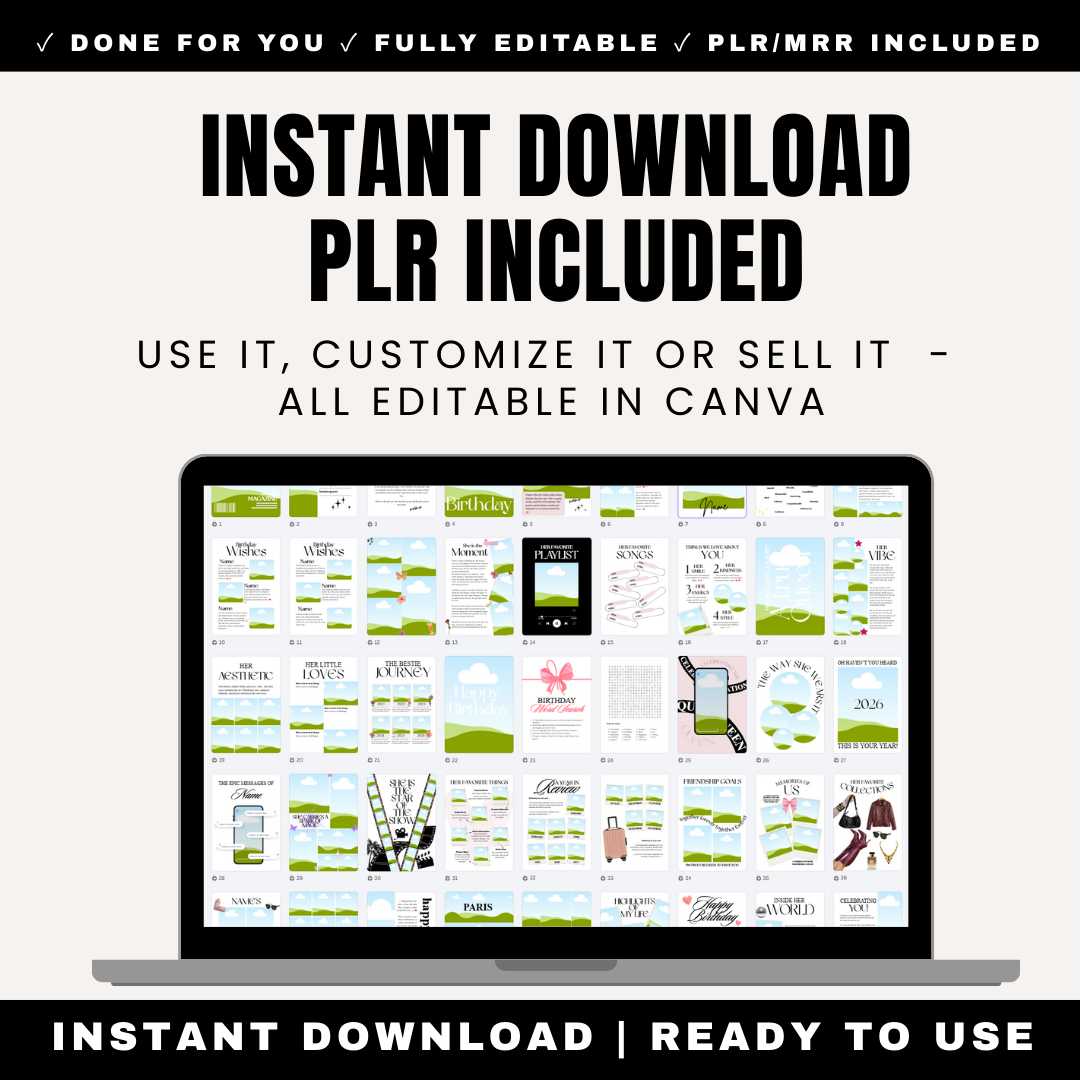 Birthday Magazine Template PLR