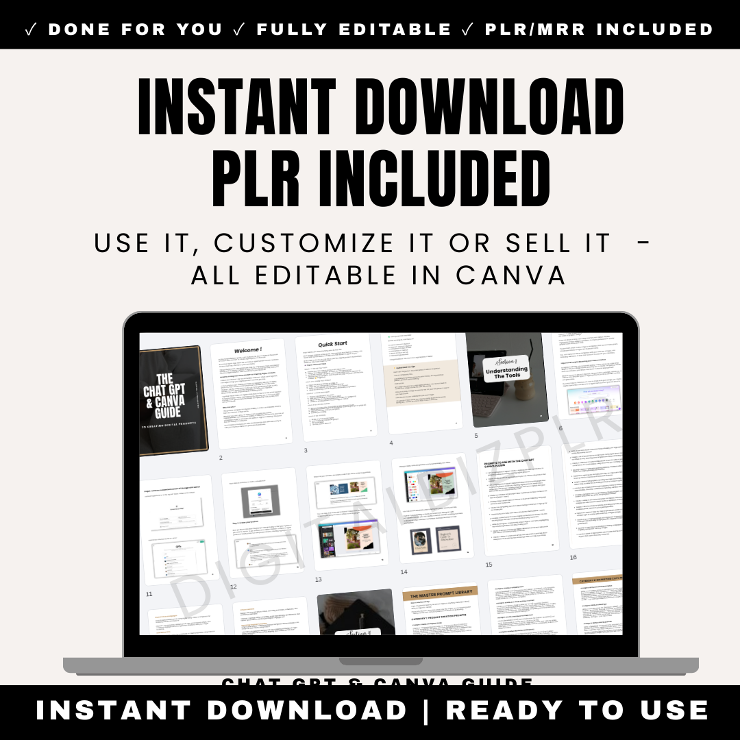 THE CHATGPT & CANVA GUIDE PLR