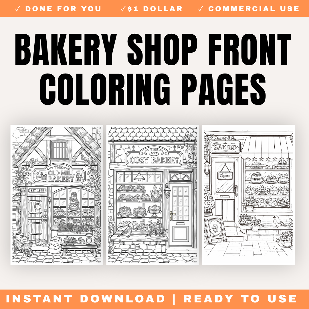 Bakery Shop Front Coloring Pages