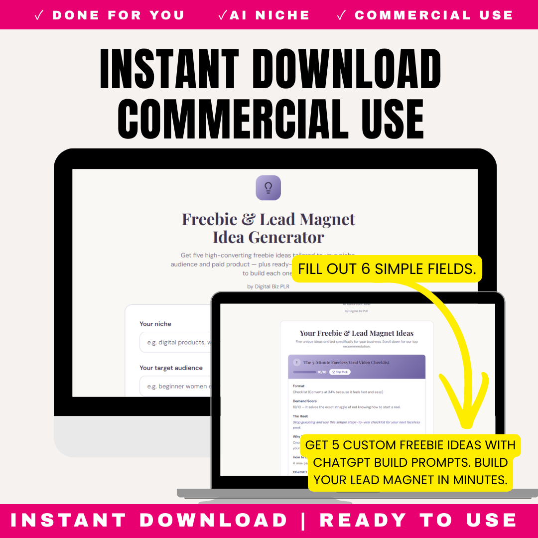 Freebie and Lead Magnet Idea Generator
