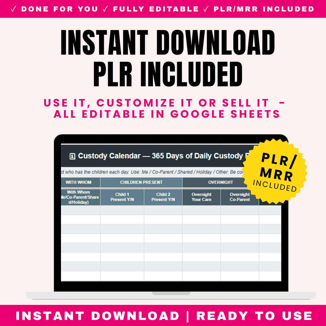 Custody Tracker Co-Parenting Log Tracker