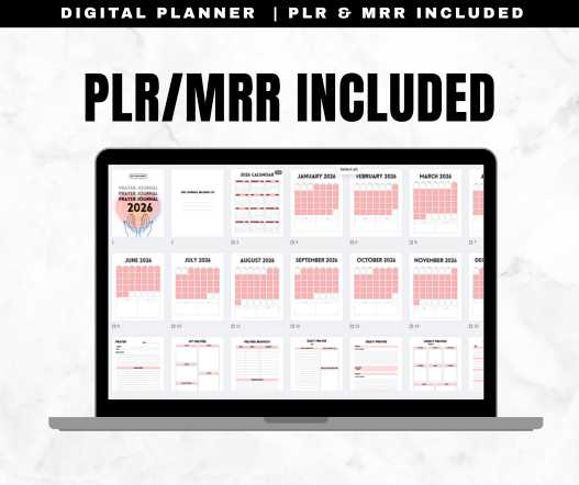 2026 Prayer Journal PLR