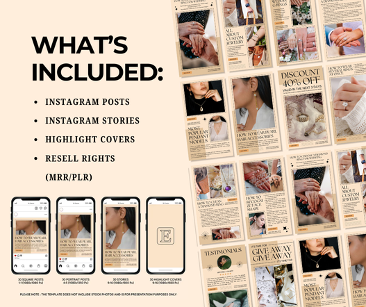 Jewellery Social Media Templates (Beige)