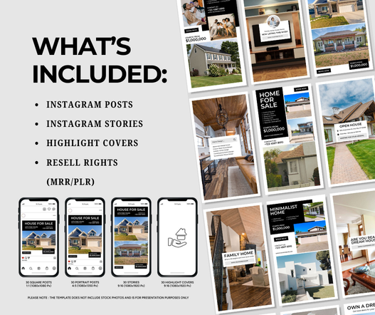 Real Estate Social Media Templates (White)