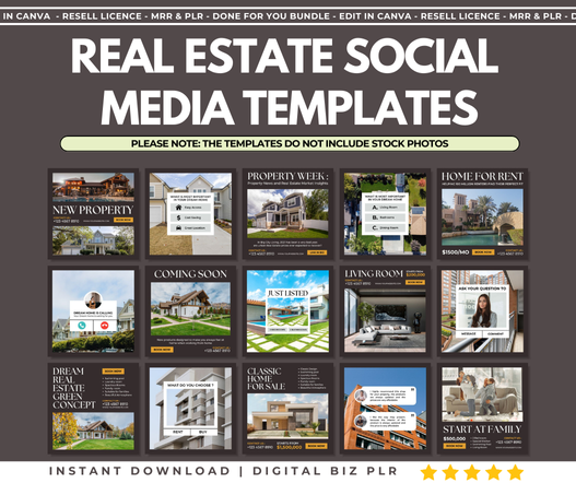 Real Estate Social Media Templates (Brown)