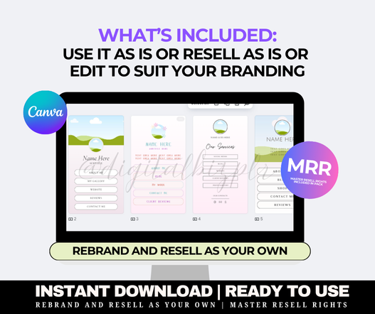 5 Aesthetic Link in Bio Canva Templates