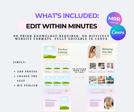 Simple Pastel Canva Website Template
