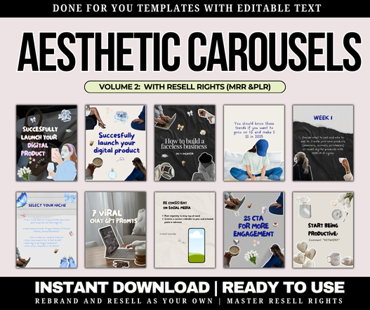 Aesthetic Instagram Carousel Templates (Volume 2)