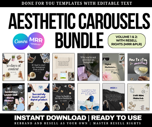 Aesthetic Instagram Carousel Templates Bundle
