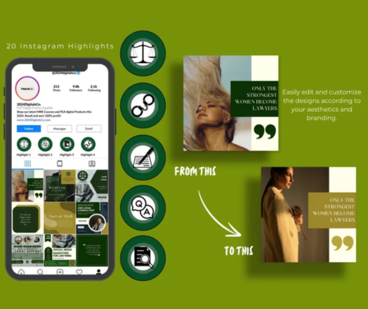 Attorney Lawyer Social Media Marketing Templates Bundle