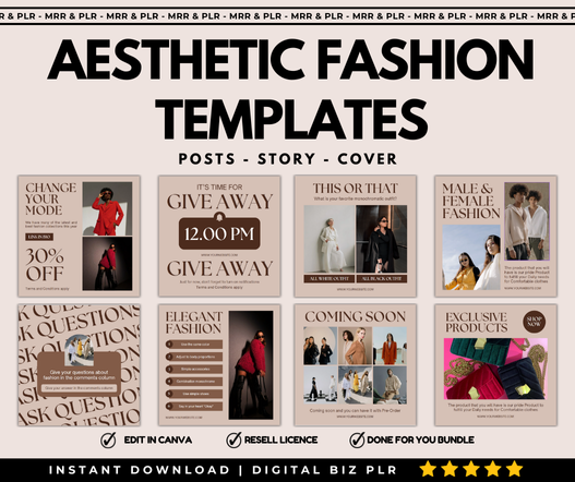 Aesthetic Fashion Social Media Templates