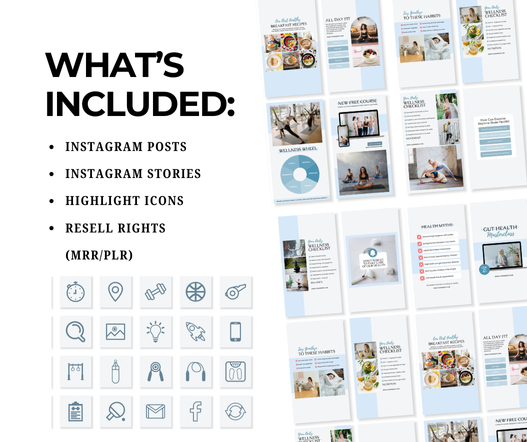Wellness Coach Social Media Aesthetic Templates