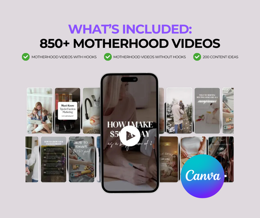 850+ Motherhood Reels Template PLR