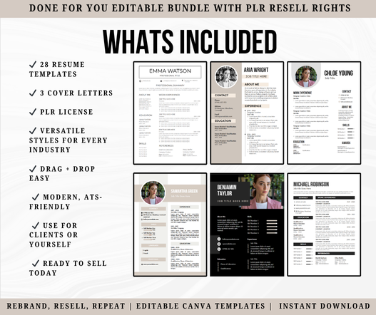 Minimalist resume templates with clean modern layouts for easy customization and personal branding