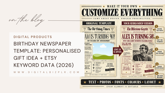 Birthday Newspaper Template: Personalised Gift Idea