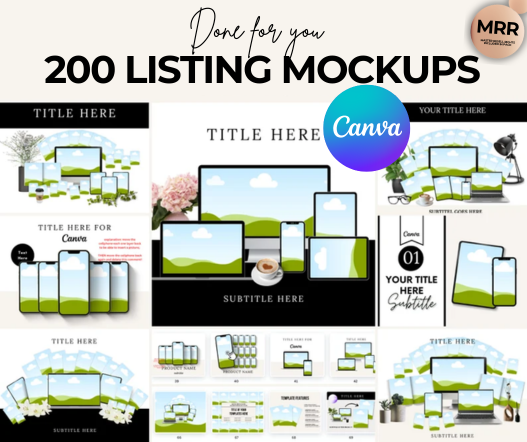 200 Listing Mockup Templates PLR
