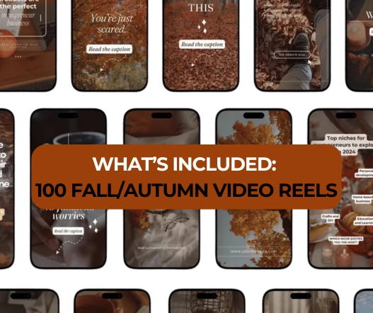 300+ Fall Autumn Aesthetic Faceless Reels Bundle