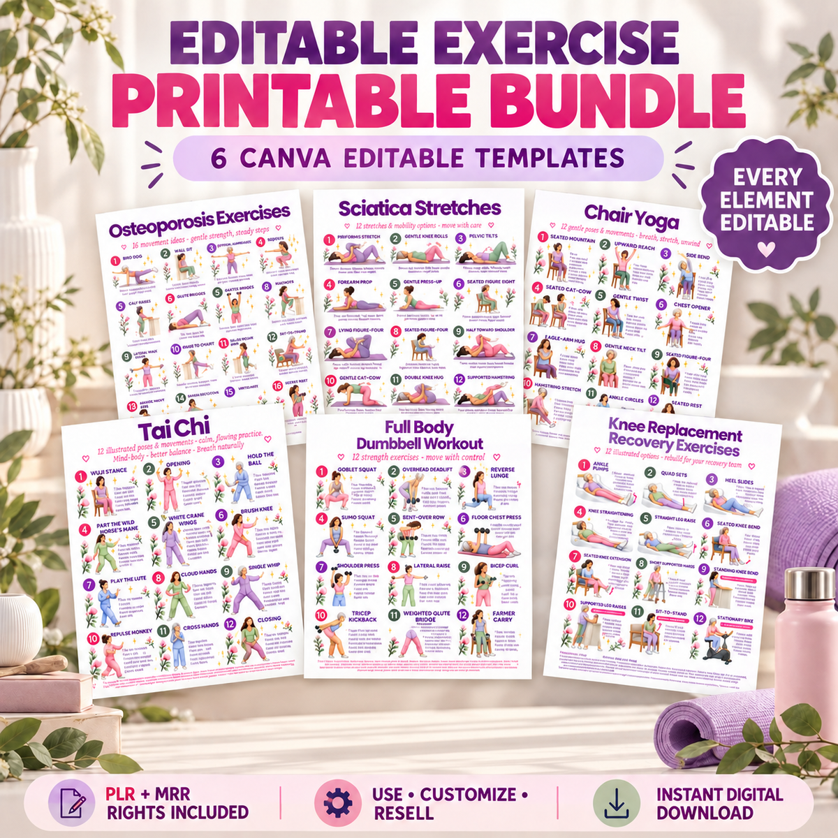 Exercise Poster Bundle Workout PLR