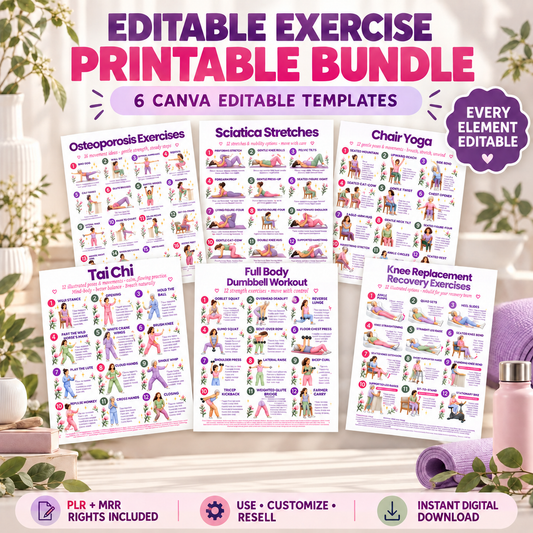Exercise Poster Bundle Workout PLR