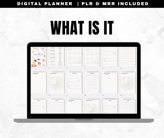 2026 Aesthetic “That Girl” Digital Planner (PLR + Resell Rights