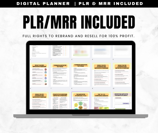 Imposter Syndrome Worksheets PLR