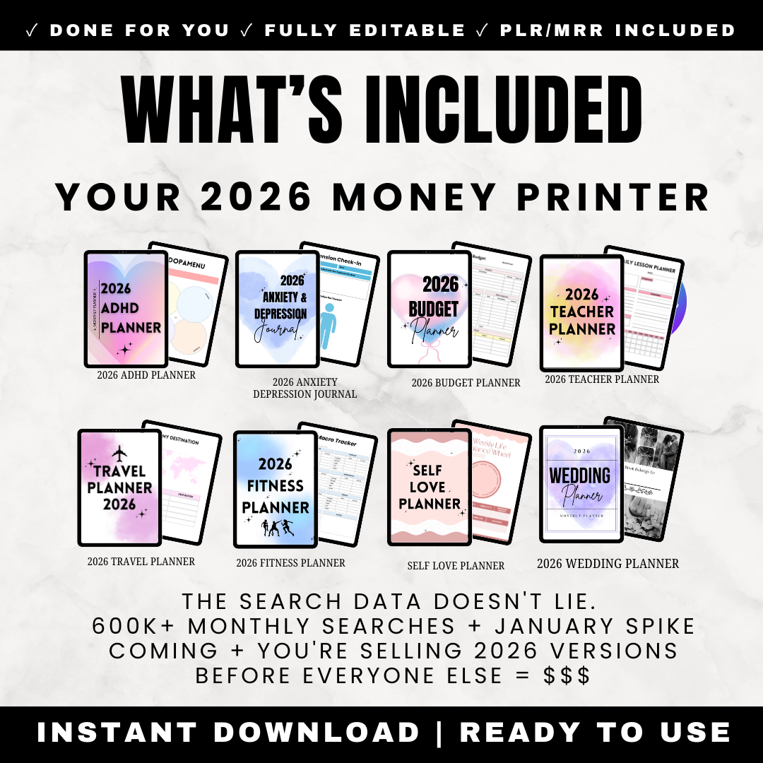 Ultimate 2026 Planner Bundle PLR
