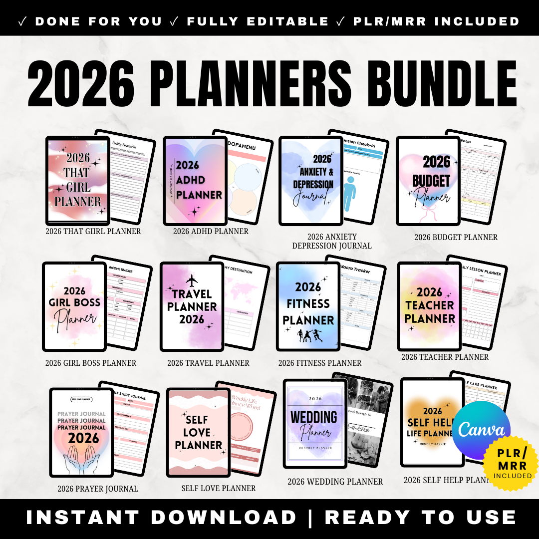 Ultimate 2026 Planner Bundle PLR