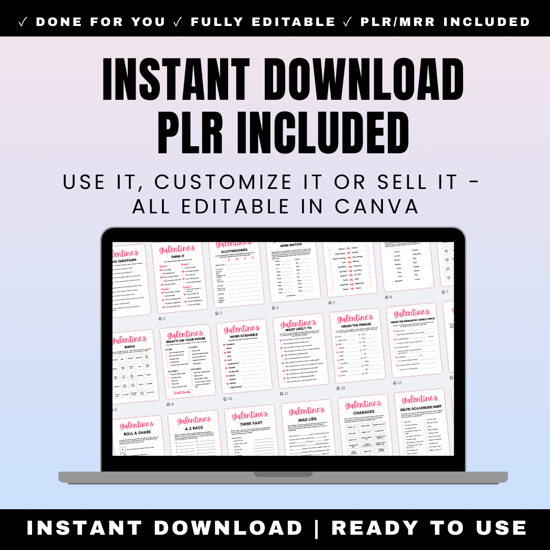 Ultimate Galentine's Day Party Games Bundle