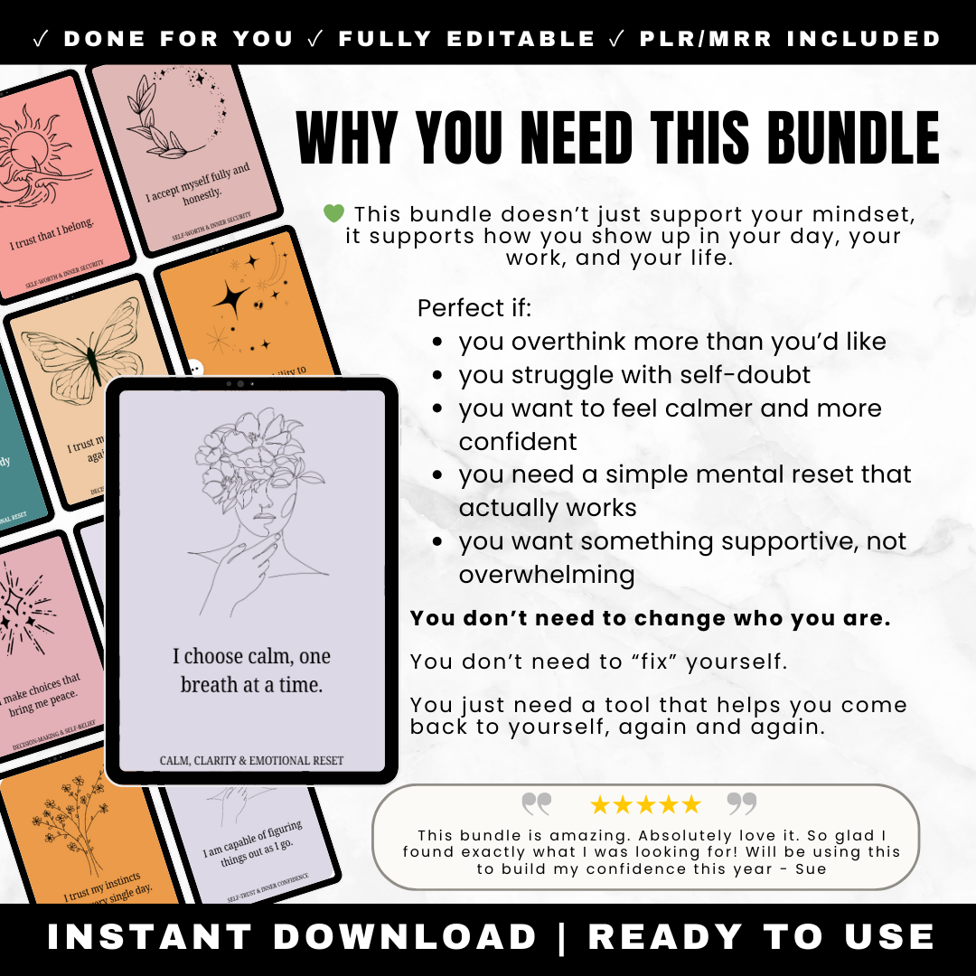 affirmations for anxiety and overthinking and self-doubt and confidence