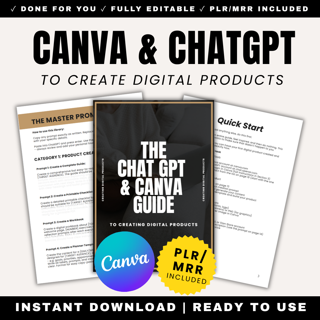 THE CHATGPT & CANVA GUIDE PLR