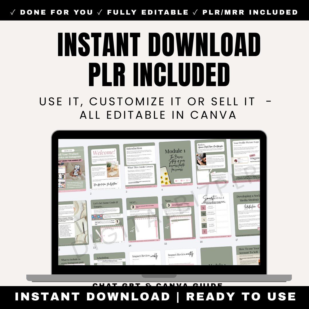 Sell Your Products on Instagram PLR