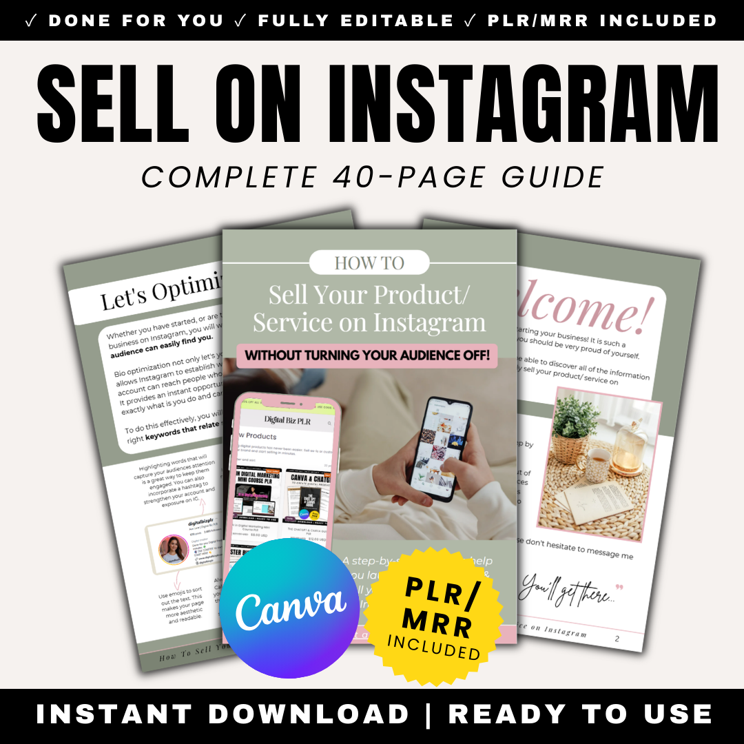 Sell Your Products on Instagram PLR