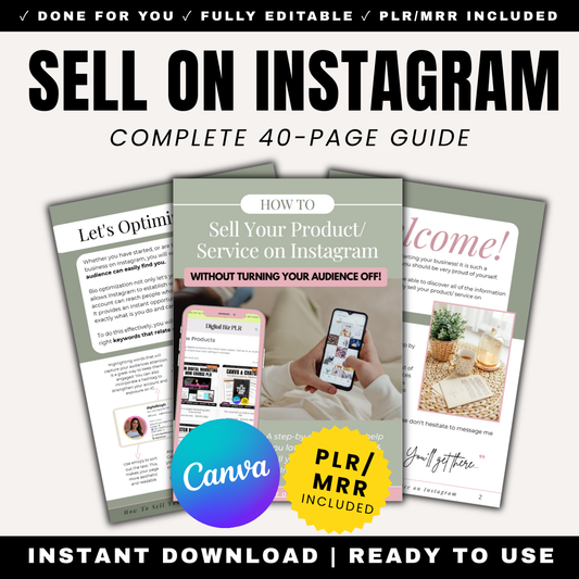 Sell Your Products on Instagram PLR