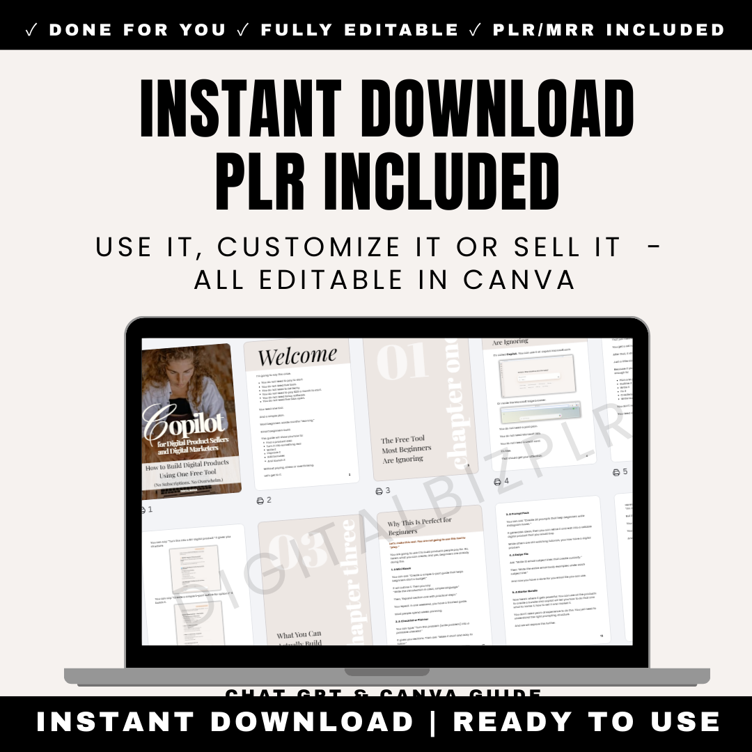 Copilot AI Digital Product Creation Guide PLR