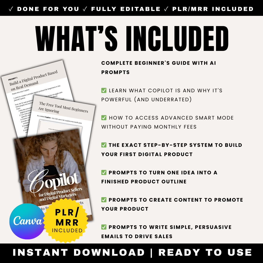 Copilot AI Digital Product Creation Guide PLR