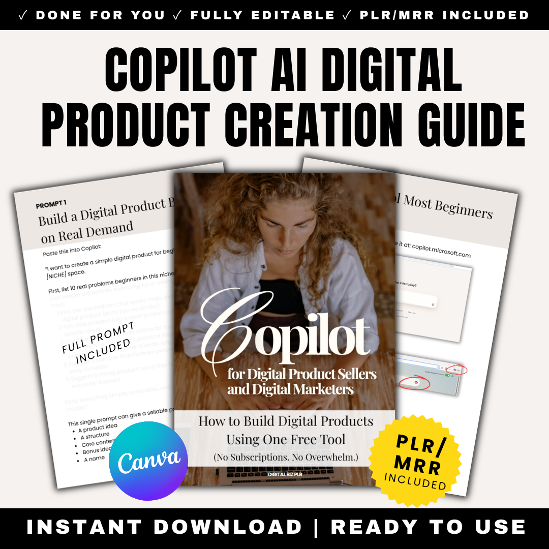 Copilot AI Digital Product Creation Guide PLR