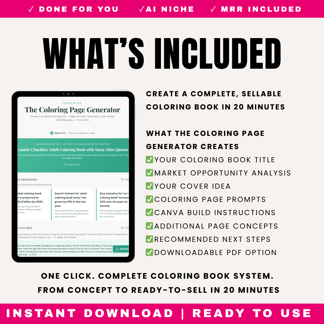 The Coloring Page Generator
