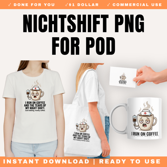 NIGHTSHIFT PNG Design — Transparent Background