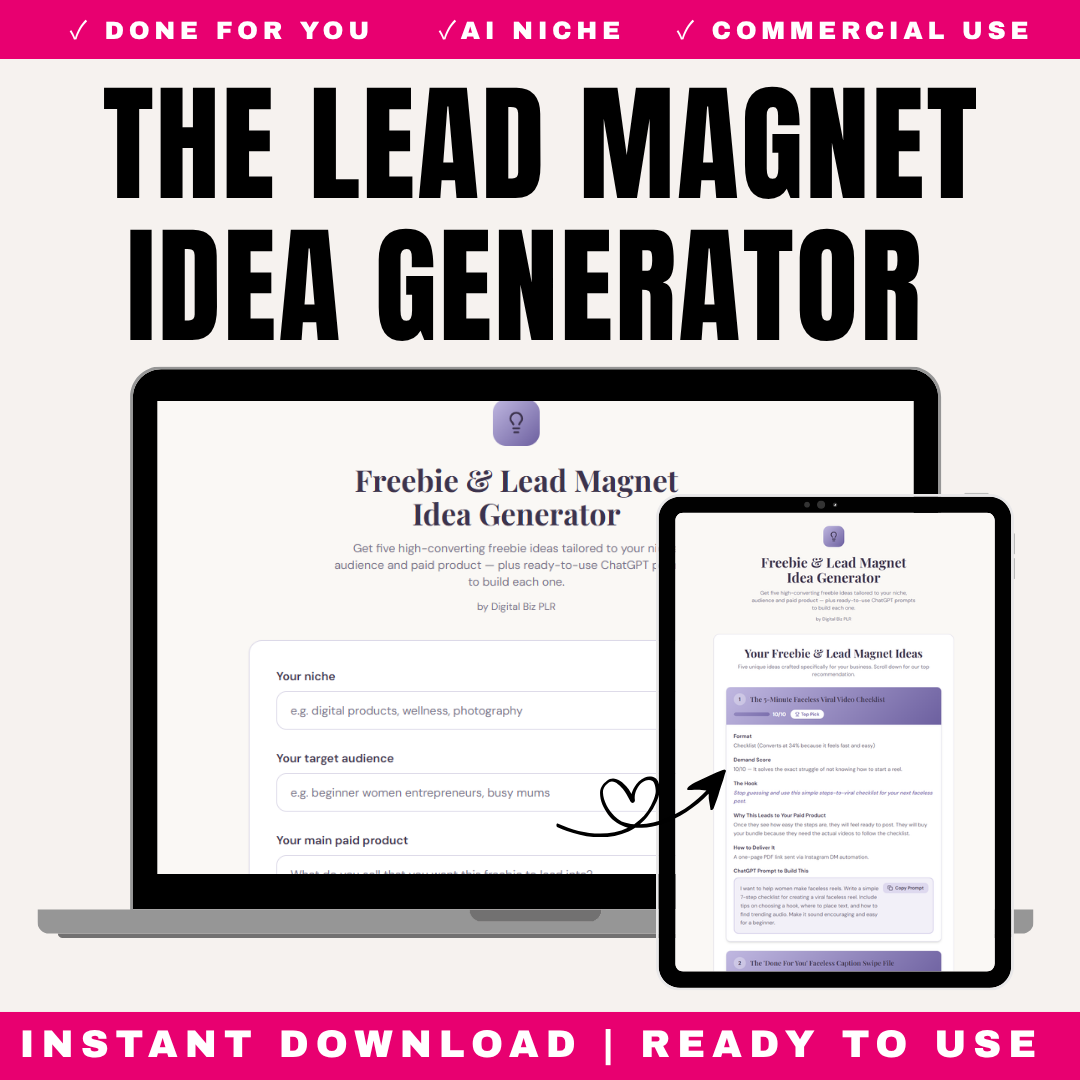 Freebie and Lead Magnet Idea Generator