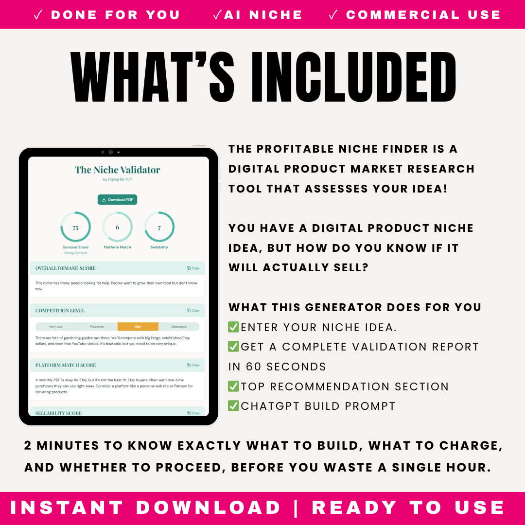 The Profitable Niche Finder