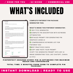 PinPerfect Pinterest Pin Generator - AI SEO Pin Creator – Digital Biz PLR
