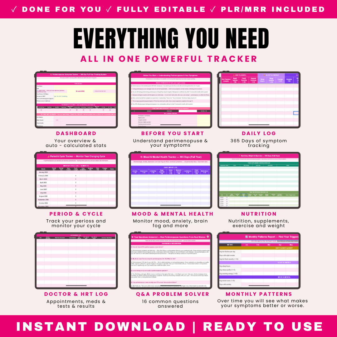 Full Year Perimenopause Tracker PLR