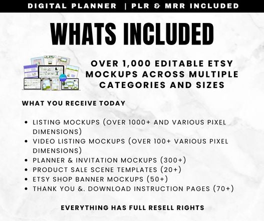 1,000+ Etsy Mockups Mega Bundle