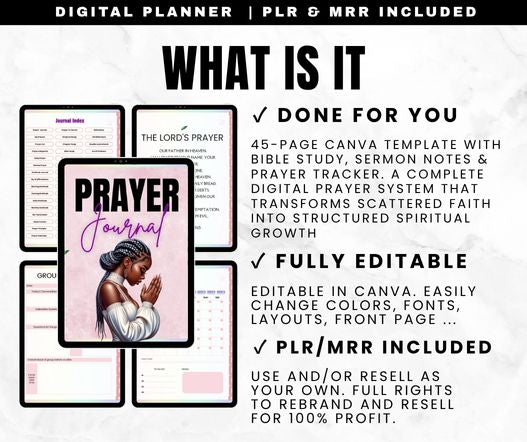 Digital Prayer Journal PLR - Pink Version