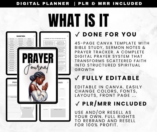 Digital Prayer Journal PLR - Minimalist Version
