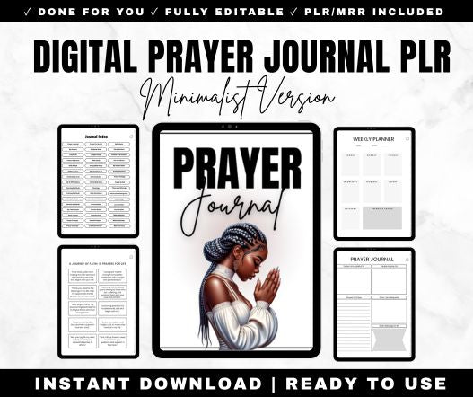 Digital Prayer Journal PLR - Minimalist Version