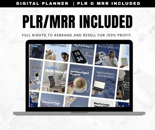 Done-For-You Social Media Content Blue Instagram Carousel Templates PLR