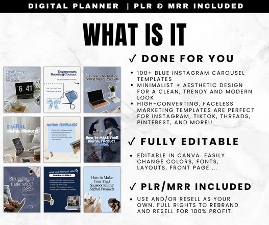 Minimalist Aesthetic Canva Templates with Master Resell Rights